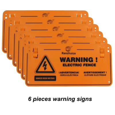 Κίνα 6pcs Electric Fence Warning Sign, Plastic Safe Sign, Caution Warning Sign for Electric Fence προς πώληση