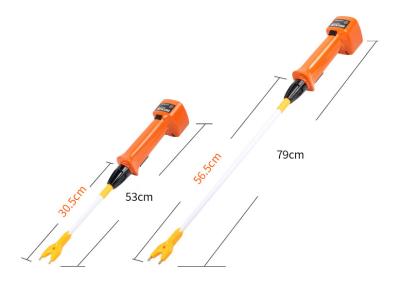 China Orange Electric Rechargeable Cattle Prods 79cm Effective 1.0kg With Charger for sale