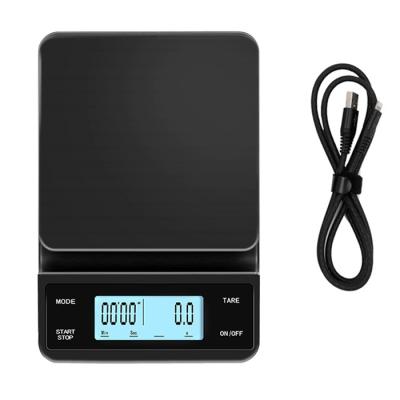 China Weight Measuring J&R USB Connection Calorie Analysis Smart Rechargeable Wireless Kitchen Scale with Nutrition Data and Timer for sale