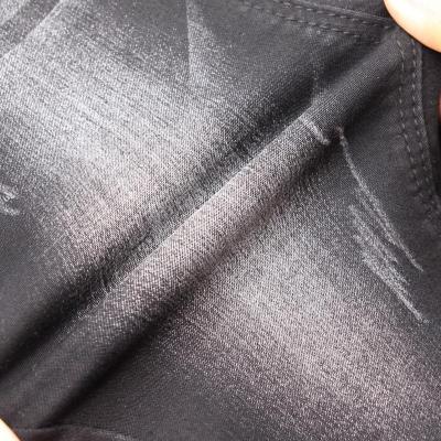 China Black Breathable Sulfur Sateen Cotton Stretch Denim Fabric In Stock for sale