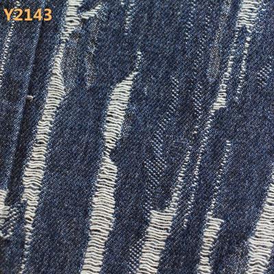 China Breathable Jacquard Woven Jeans 100%cotton Special Weaving Fabrics Denim Fabric for sale