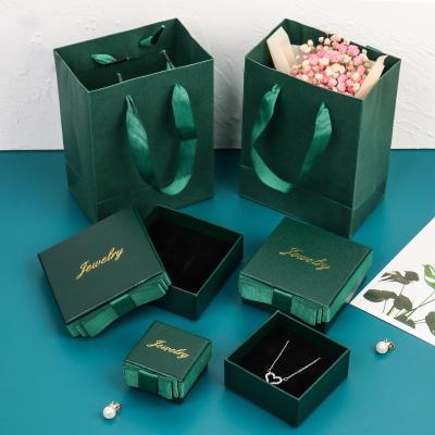 China Wholesale Recyclable Luxury Jewelry Necklace Earrings Factory Design Cardboard Paper Beauty Packaging Gift Box With Ribbon for sale