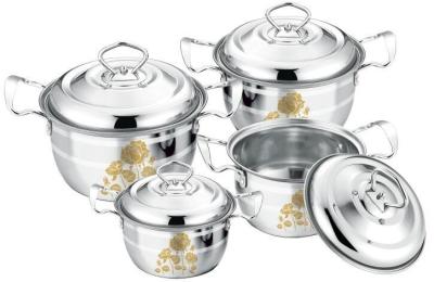 China Silver Stainless Steel Cooking Pans , Non - Stick Stainless Steel Sauce Pot for sale