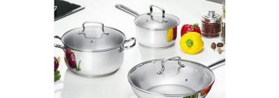 China Easy Cleaning Stainless Steel Non Stick Pan Set 0.5mm Thickness Durable for sale