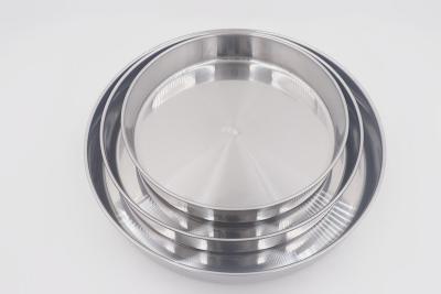 China 3pcs  Bakeware Stainless Steel Cake Plate Nonstick Pizza Pan for sale