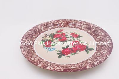 China 55cm Serving Tray Wedding Plates Set Round Dish Tinplate For Party for sale