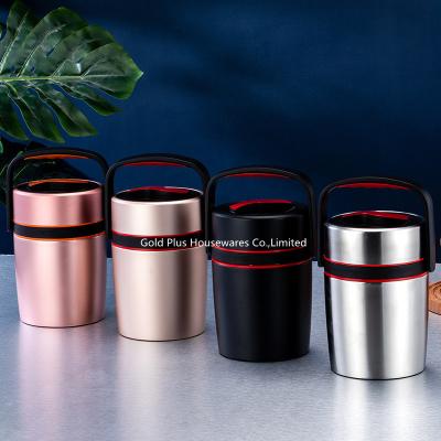 China 2.2L School students thermos hot food stainless steel insulated vacuum thermal flask food Jar lunch box for sale