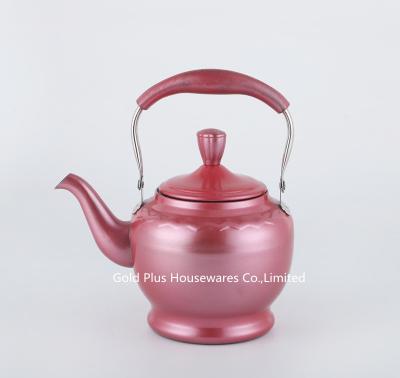 China 14cm, 16cm.18cm Huishouden voorziet de Europese koninklijke pot van de het roestvrije staalkoffie van de rode kleurentheepot van thee infuser Te koop