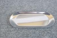 China Tableware 24cm dia towel tray serving tray for spoon nordic style silver stainless steel dessert dining pate for sale