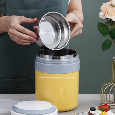 China Promotion gift food container thickened stainless steel vacuum food flask private label insulated food jar for sale