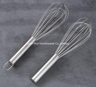 China Food Grade Stainless Steel Egg Beater Corrosion Resistant Balloon Manual Whisk for sale