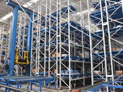 China Grijs ASRS Warehouse Automation Geautomatiseerd Verticaal opslag- en ophaalsysteem Te koop