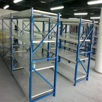 China 4 Tier Q235 Steel Medium Duty Shelving Blue Grey Medium Duty Racking for sale