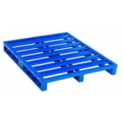 China Power Coating Heavy Duty Steel Pallet 2 Entry Way Stackable Metal Pallets for sale