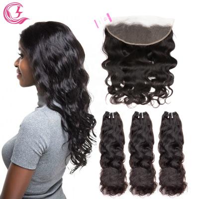 China Vietnamese Natural Wave Virgin Hair Weave Grade 10A Raw Water Wave Fumi Braid In Hair 4 Bundles With Frontal Closure for sale