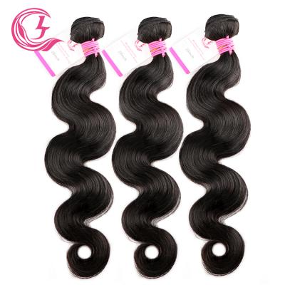 China Raw Unprocessed Hair Body Wave Bundle Natural Black Color 100g With CLJ Hair Weft Double Tangle Free Can Dye 1 for sale