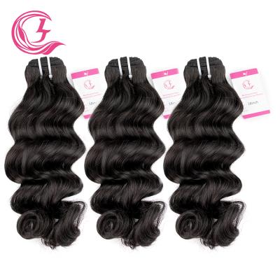 China Indian Wave Virgin Hair Bundles Natural Black Color 100g With Double Weft For High Market Medium Hair Tube Dye 1 for sale