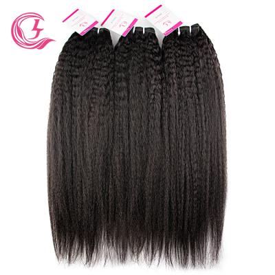 China Raw Unprocessed Yaki Hair Straight Bundles Natural Black Color 100g With Double Long Natural Hair Weft 1 Extension for sale