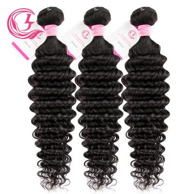 China Natural Black Color Virgin Hair 100g Deep Curly Bundle With Double Weft For Middle High Market Virgin Hair Store 1 for sale