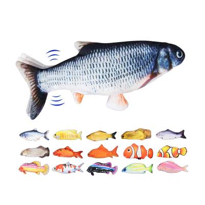 China Factory Viable Clown Electric Flopping Fish Toy Catnip Cat Toys Para Pet Robot Toys Juguete Para Gato Mascotas Fish Plush Pillow for sale