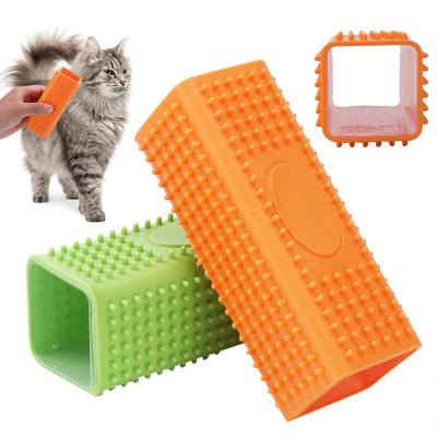 China Viable Dog Cat Hair Fur Cleaning Grooming Massage Bath Comb Silicone Brush Remover Deshedding Remover Tool Brush For Cats Dogs for sale