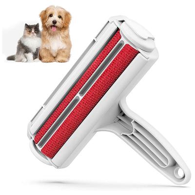 China Amazon Stored Reusable Dog Cat Animal Fur Hair Removal Remover Fiber Roller Broom Red Dog Hair Roller Remover For Laundry for sale