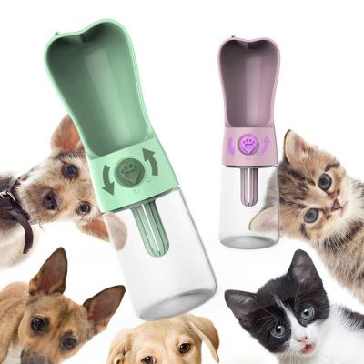 China Sustainable Portable Travel Recycling Dispenser 250ml Plastic Dog Pet Water Bottle for sale