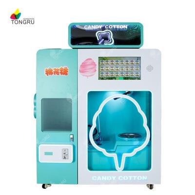 China Full Automatic SDK Candy Factory Cotton Making Machine Robot Marshmallow Floss Machine Magic Candy Cotton Vending Machine For Sale for sale