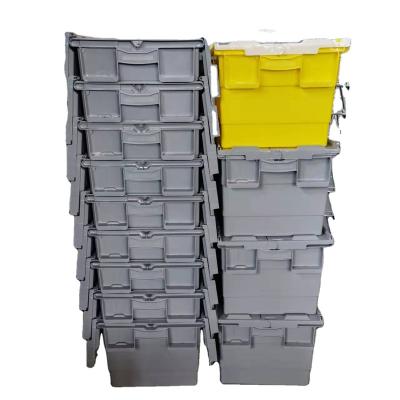 China Solid Cost Effective Stackable Box Storage Crates Stack Of Nest Logistics Crate And Logistics Crate for sale