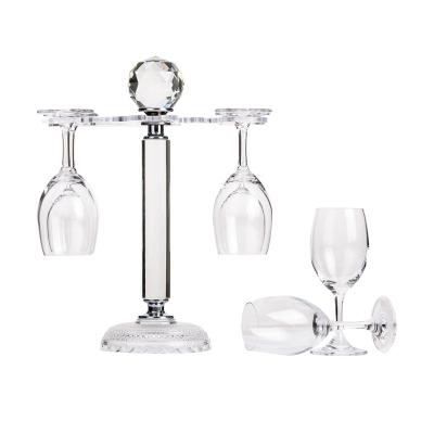 China Sustainable Household Reverse Rotating Crystal Wine Glass Holder for sale