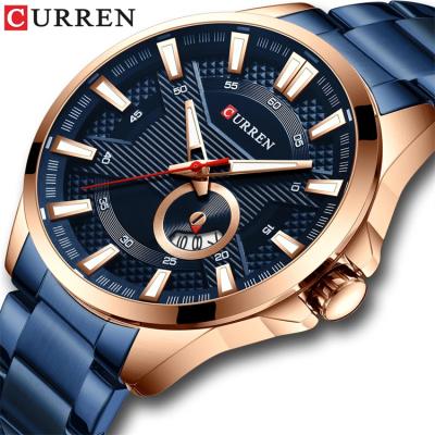 China Luxury Brand Men's Watch Calendar CURREN 8372 Full Quartz Business Men's Stainless Steel Wristwatch Relogio Masculino Waterproof Clock for sale