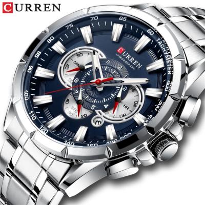 China Fashion Waterproof Man Wrist Watch CURREN 8363 Chronograph Men Watch Brand Stainless Steel Luxury Sports Military Top Male Clock for sale