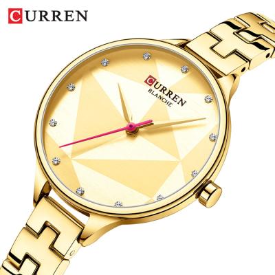 China 2021 Date Women Ladies Automatic Wristwatches Fashion Trend Creative Design CURREN 9047 Quartz Watches Women Dress Bracelet Clock for sale