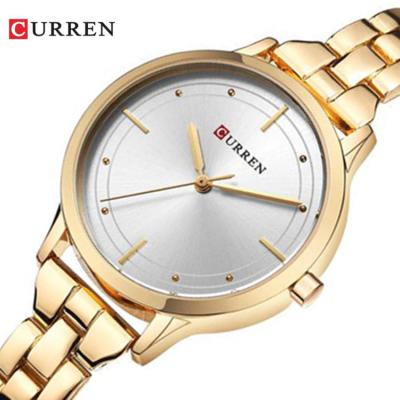 China Automatic Date CURREN 9019 Watch Women Watches Luxury Fashion Relogio Feminino Gold Color Women 9019 Stainless Steel Ladies Women's Watch for sale