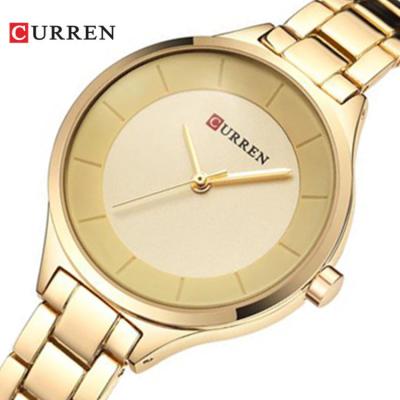 China Luxury Fashion Relogio Feminino Gold Color Women Watch Date CURREN 9015 Rose Gold Watch Women Watches Stainless Steel Automatic Women Ladies for sale