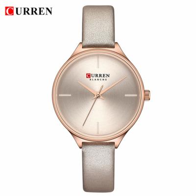 China Day/Date CURREN 9062 L Leather Strap Curren Ladies Watch Slim Dial Leisure Sports Quartz Wristwatches For Female for sale