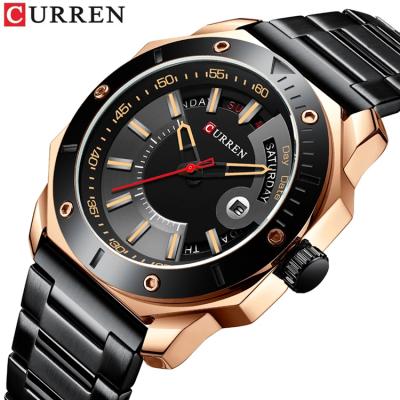 China Automatic Date CURREN Men Watches Top Brand 8344 Business Wrist Watch Luxury Fashion Stainless Steel Casual Sports Clock Relogio Masculino for sale