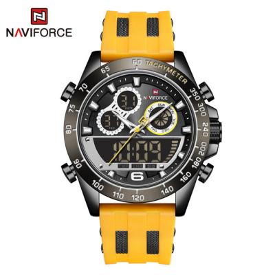 China NEW NAVIFORCE 9188T Chronograph Sports Men's Digital Chronograph Alarm Clock TPU Silicone Strap Waterproof Luminous Quartz Wristwatches for sale