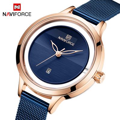 China NAVIFORCE 5014 Calendar Women Watches Ladies Business Casual Quartz Wristwatch Full Waterproof Stainless Steel Luxury Clock Relogio Feminino for sale