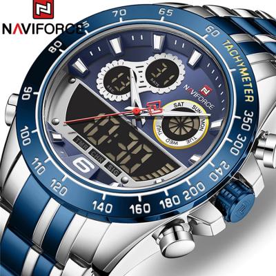 China NAVIFORCE 9188 LED Chronograph Watches Men's Sports Quartz Wristwatches Waterproof Stainless Steel Date Relogio Masculino Naviforce for sale