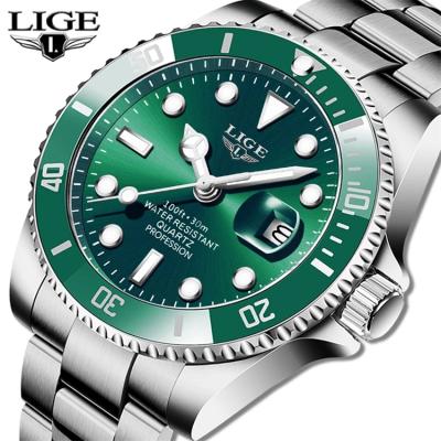 China Day/Date LIGE Top Brand Diver Watch 30ATM Date Clock Sport Watch Men Quartz Luxury Waterproof Wristwatch Relogio Masculino for sale