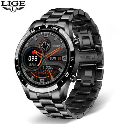 China New APP Control LIGE 2020 Smart Watch Men Touch Screen Sports Fitness Watch Full Waterproof IP67 For Android IOS Smartwatch Men for sale