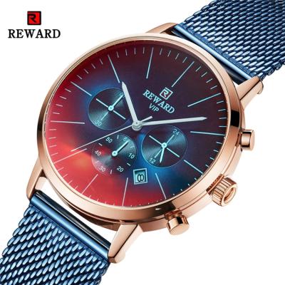 China Auto Date REWARD Military Sport Fashion Men Watch Quartz Good Quality Luxury Watches Synchronize Band Stainless Watch RD82004M for sale