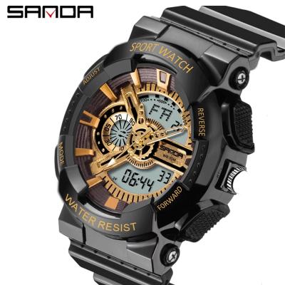 China New Sanda Top Brand Watch Men's Digital Led Chronograph Fashion Outdoor Multifunctional Waterproof Military Relojes Hombre for sale