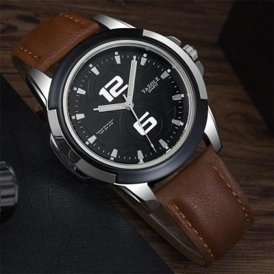 China Luminous Hands Top Brand YAZOLE 418 Mens Sports Mens Watches Fashion Leather Luminous Clock Saat Reloj Hombre Montre Homme for sale