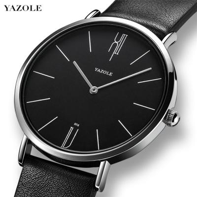 China DIVER Yazole 506 men waterproof ultra thin quartz watch for men fashion simple color men watch for sale