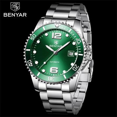 China New brand BENYAR 5152 waterproof men watch benyar sport automatic mechanical male clock stainless steel fashion men's watch for sale