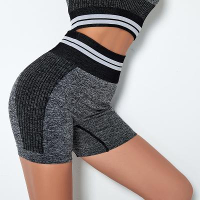 China Anti-Wrinkle High Waist Hip Lifting Sports Shorts Women's Yoga Pants Quick Running Fitness Drying Exercise Pants for sale