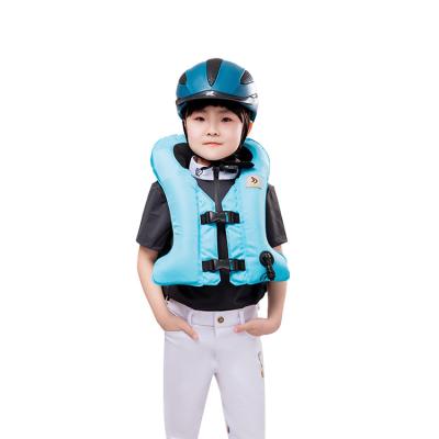 China Breathable Upgraded Version Blue Color Customized Kids Motorcycle Airbag Equestrian Vest For Children for sale