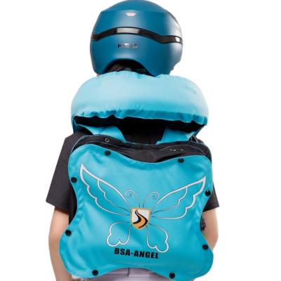 China Breathable Rendered In China Blue And Black Protective Full Time Rider Safety Vest Motorcycle Airbag Recycling Jacket for sale